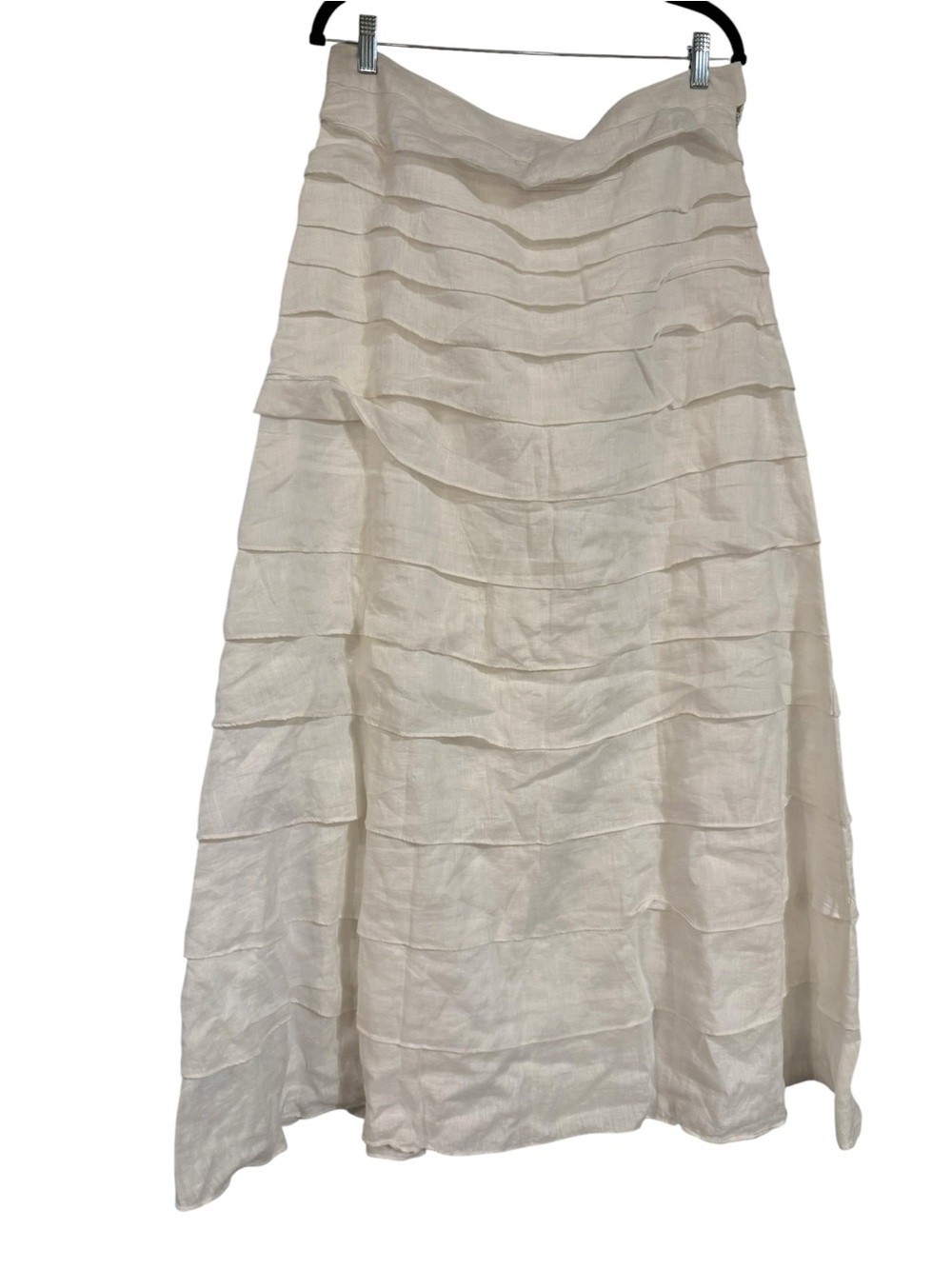 Island‎ Company White Tiered Linen Maxi Skirt - Picture 2 of 5